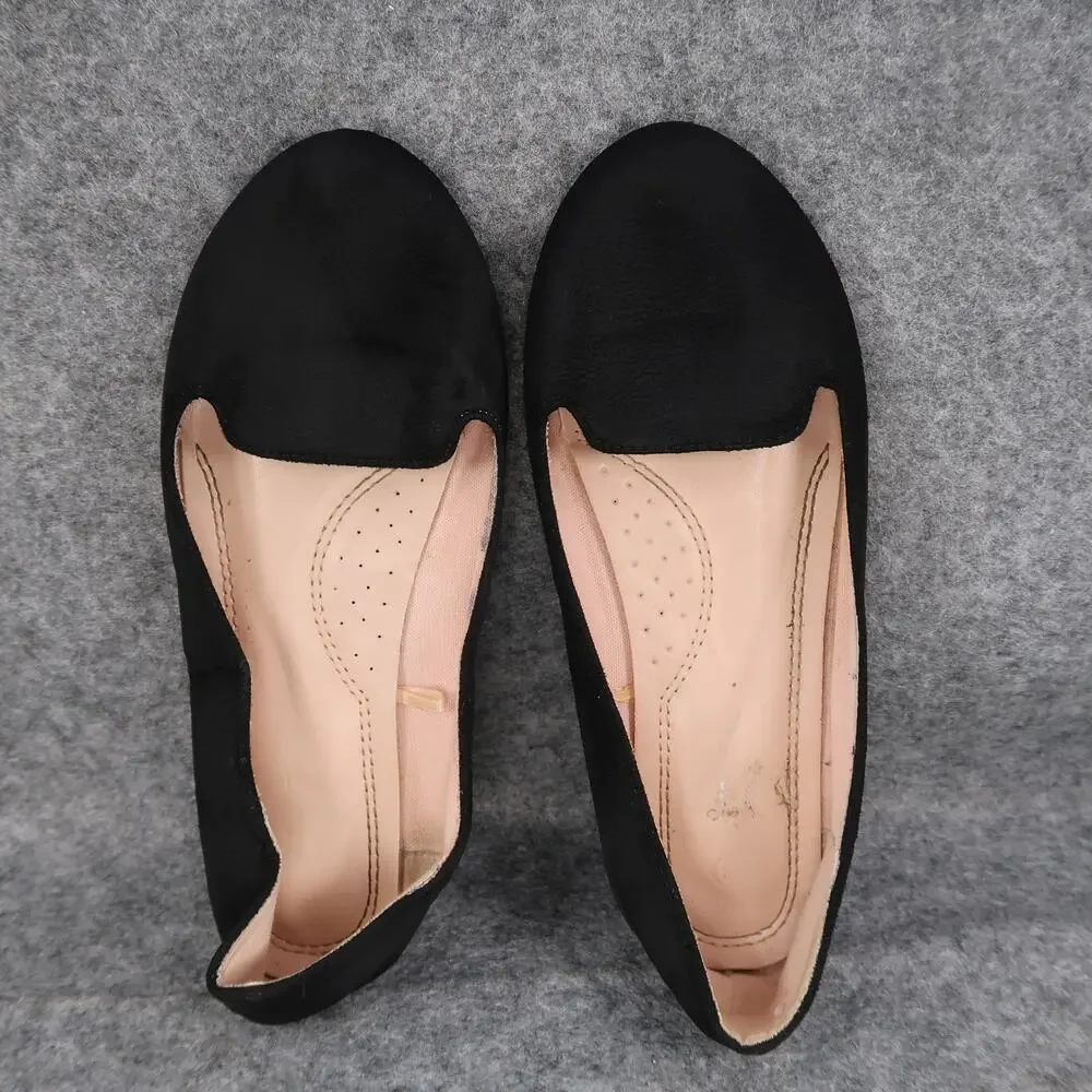 Link Shoes Kids Girls 3 Ballet Flats Loafer Slip On Black Round Toe Skimmer